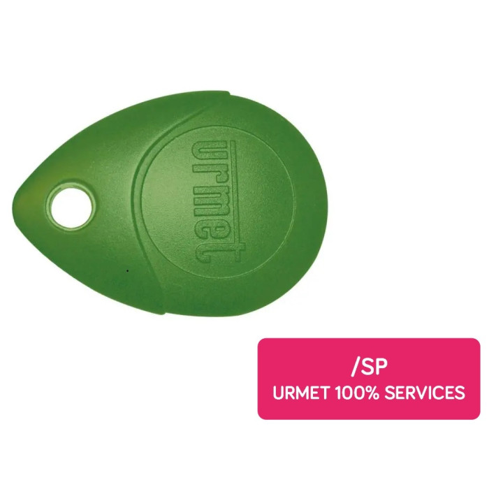 Clé Mifare personnalisée 13.56 MHz vert, étanche IP68, antichoc IK8.