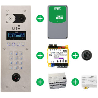 Pack Lisa VGK+ : Platine 2 Lignes, Modem, IPCVPLUS1P, T25PLUS (Alims Incluses)