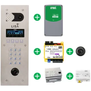 Pack Lisa Vgk+ : Platine 2 Lignes, Modem, Ipcvplus1P, T25Plus (Alims Incluses)