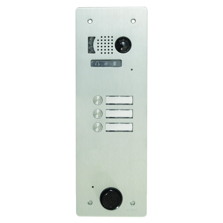 Ce produit est Plaque de rue vidéo 1 rangée 3 touches pour systèmes URMET