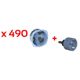 Lot De 490 Boites Air'Metic Prof. 40Mm + Scie Cloche « Top Chantier »