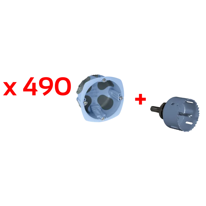 Lot De 490 Boites Air'Metic Prof. 40Mm + Scie Cloche « Top Chantier »
