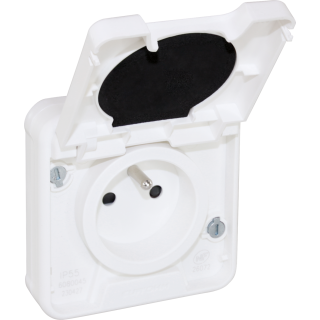 Oxxo Pc 2P+T Blanc Encastré Ip55 D