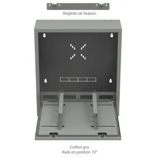 Coffret Vidéo 580X200X650Mm, Couleur : Gris