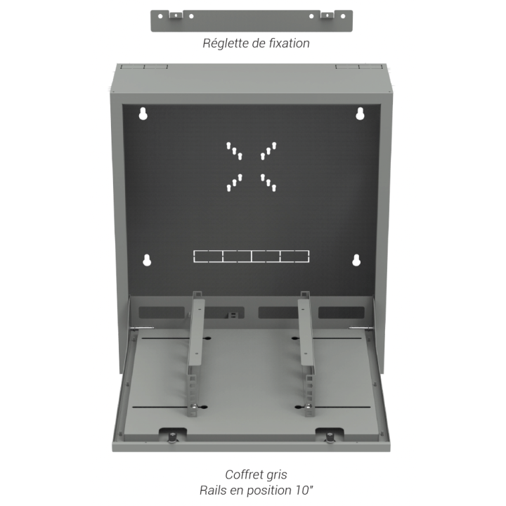 Coffret Video 580X200X650 Gris