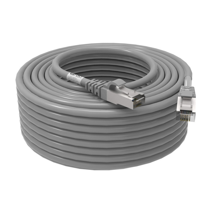 CORDON RJ45 CAT6A SFTP 100 OHMS LSOH SURMOULE GRIS LG 30M