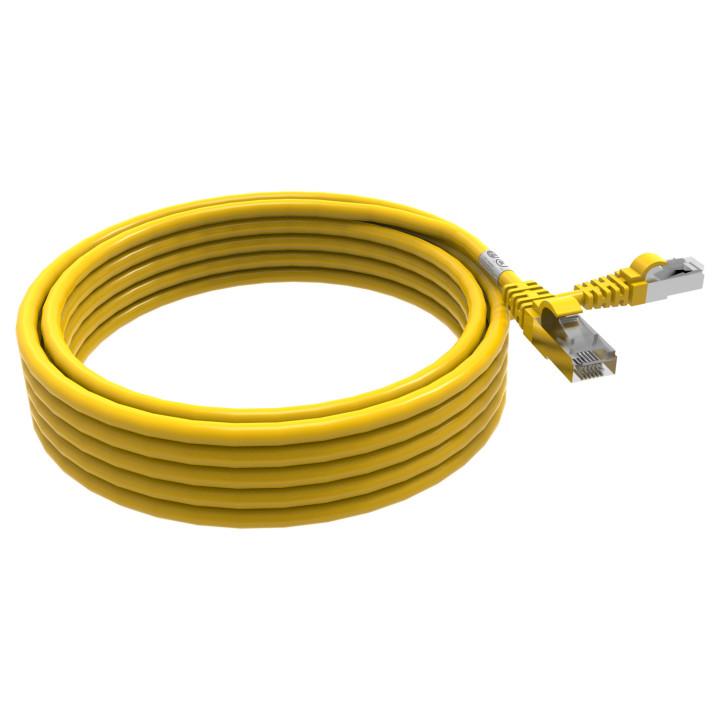 CORDON RJ45 CAT6 FUTP 100OHMS LSOH SURMOULE JAUNE LG 5M