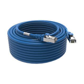 CORDON RJ45 CAT6 FUTP 100OHMS LSOH SURMOULE BLEU LG 15M