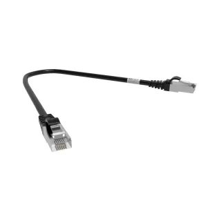 Cordon Rj45 Cat6A Sftp 100Ohms Lsoh Surmoule Noir Lg 0,30M