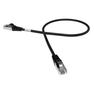 Cordon Rj45 Cat6A Sftp 100Ohms Lsoh Surmoule Noir Lg 0,50M