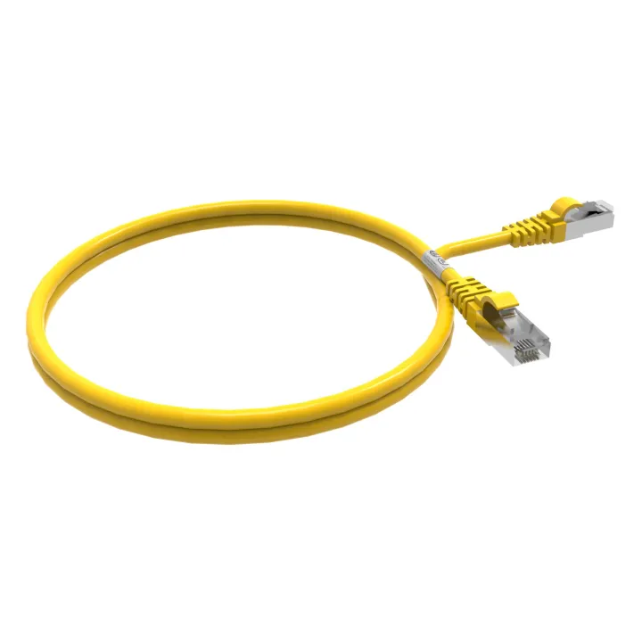 Cordon Rj45 Cat6A Sftp 100Ohms Lsoh Surmoule Jaune Lg 1M