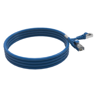 CORDON RJ45 CAT6A SFTP 100 OHMS LSOH SURMOULE BLEU LG 2M