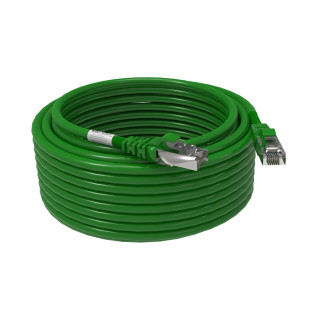 CORDON RJ45 CAT6A SFTP 100 OHMS LSOH SURMOULE VERT LG 10M
