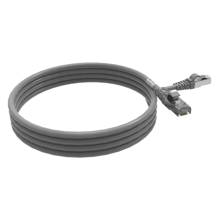 CORDON RJ45 CAT6 FUTP 100OHMS LSOH SURMOULE GRIS LG 2M