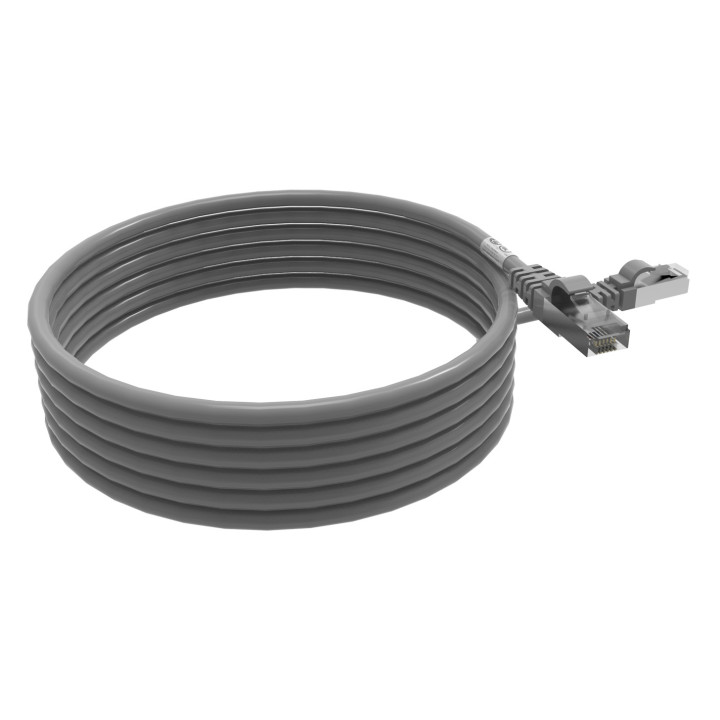 CORDON RJ45 CAT6 FUTP 100OHMS LSOH SURMOULE GRIS LG 3M