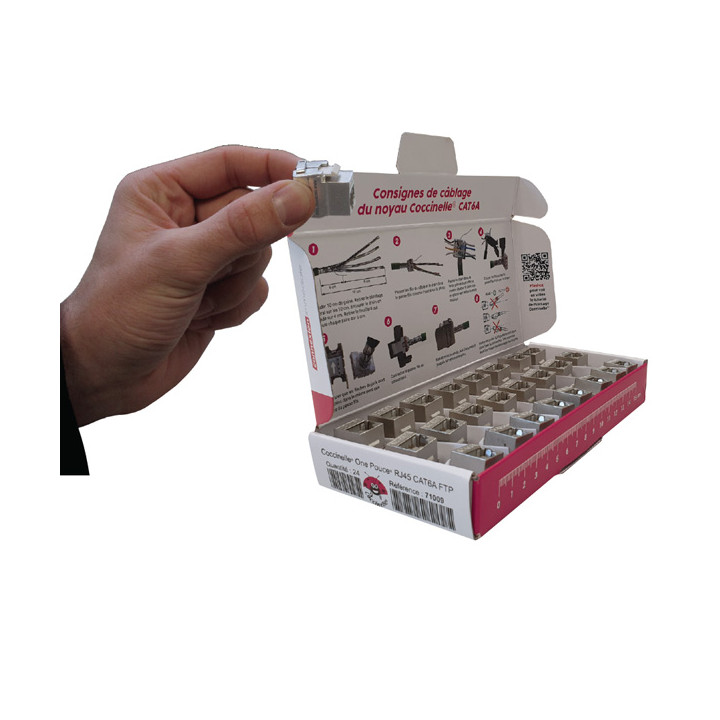 JACK COCCINELLE RJ45 CAT6A FTP 10 GIGA - AWG22-23