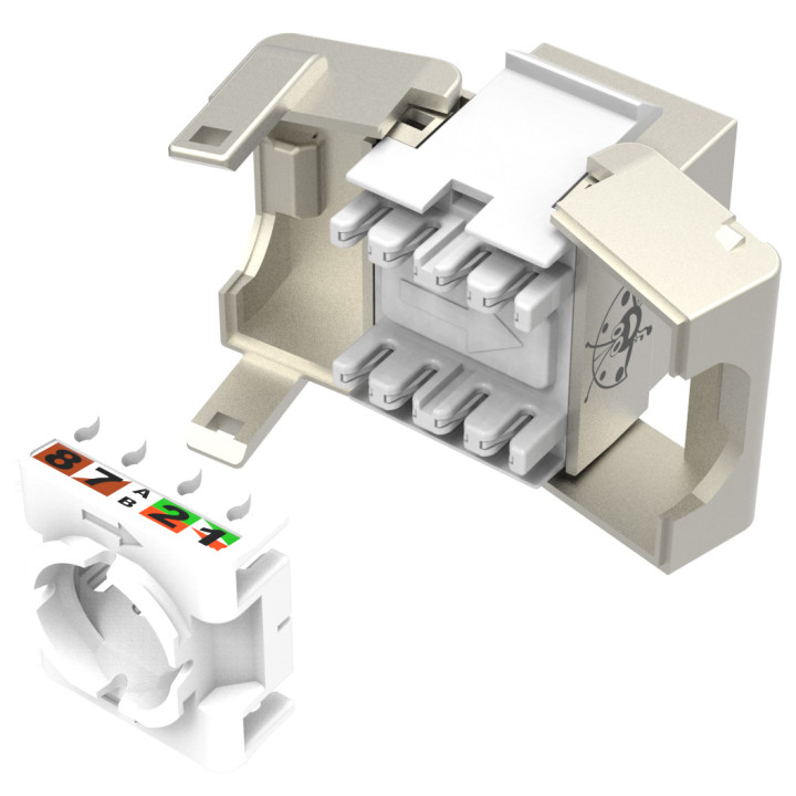 JACK COCCINELLE RJ45 CAT6A FTP 10 GIGA - AWG22-23