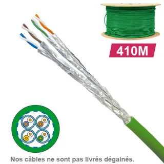 Câble Cat7A Sftp Lszh 1X4P 100 Ohms Awg23 Touret 410M Ref 6730