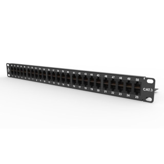PANNEAU 50 PORTS RJ45 UTP CAT3 3/6-4/5 1U CONNEXIONS TYPE 110 