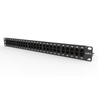 Panneau 50 Ports Rj45 Utp Cat3 3/6-4/5 1U Connexions Type 110