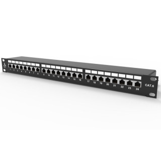 PANNEAU 24 PORTS RJ45 FTP CAT6 1U CONNEXIONS TYPE 110 