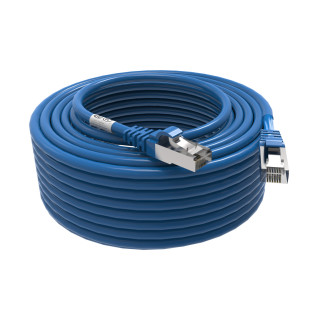 CORDON RJ45 CAT6A SFTP 100 OHMS LSOH SURMOULE BLEU LG 20M