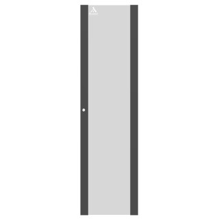 PORTE SIMPLE VERRE AVEC SERRURE RONDE AV/AR 42U LARG 600 LIGNE 500