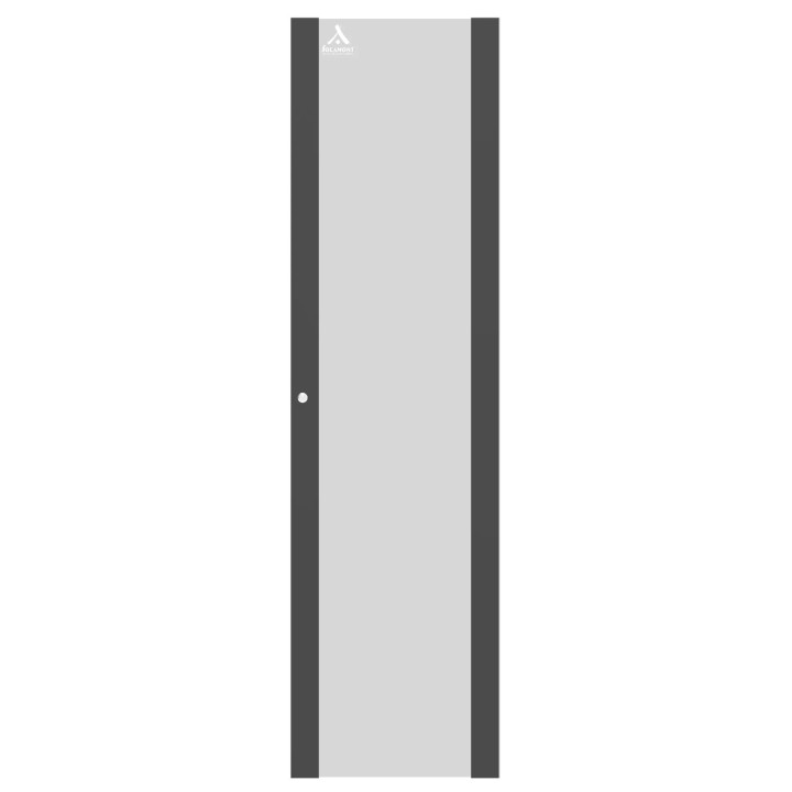PORTE SIMPLE VERRE AVEC SERRURE RONDE AV/AR 42U LARG 600 LIGNE 500
