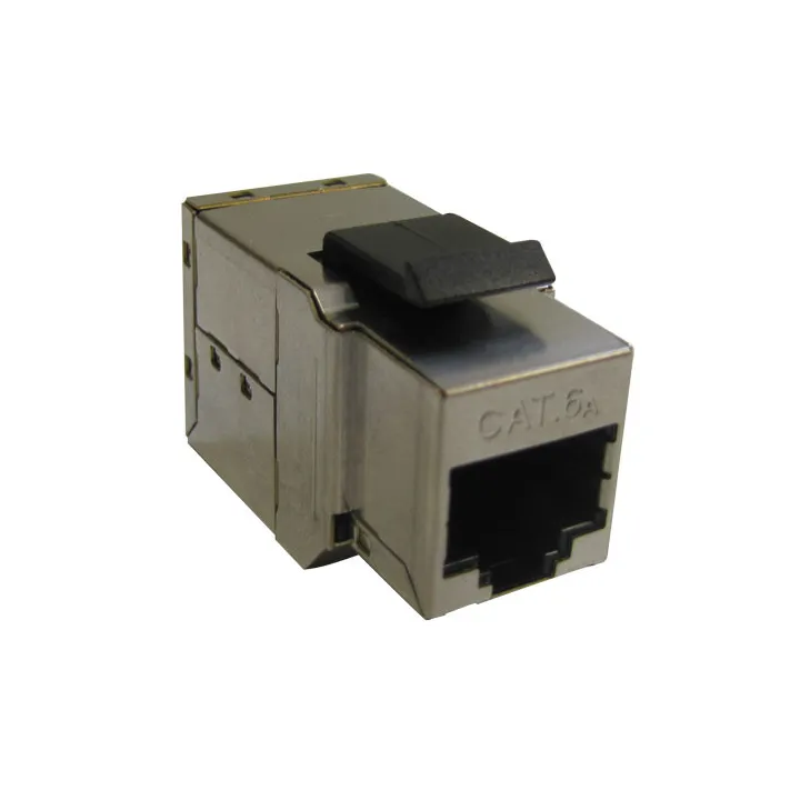 Traversee De Cloison Rj45 Fem-Fem Cat6A Ftp Blindee Accroche Keystone