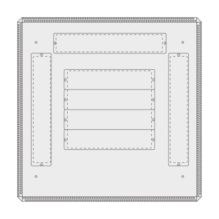 CAPOT SUPERIEUR AVEC 3 ENTREE POUR BAIE 600X600 - LIGNE 500