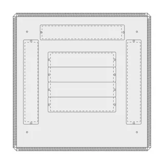 Capot Superieur Avec 3 Entree Pour Baie 600X600 - Ligne 500