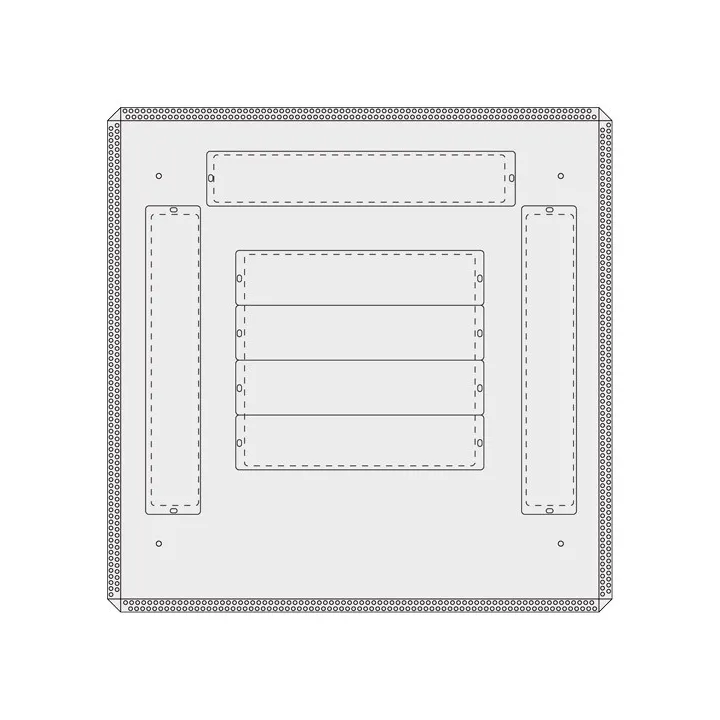 Capot Superieur Avec 3 Entree Pour Baie 600X600 - Ligne 500