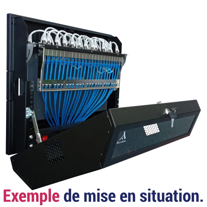Coffret Slim Mural Monte 3U+5U H:475 L:537 P:146 Ligne Slim