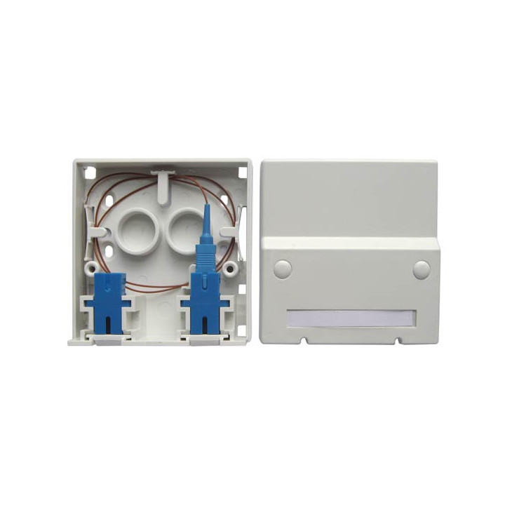 PRISE TERMINALE FTTX 2 PORTS POUR TRAVERSEES DE CLOISON SC SIMPLEX