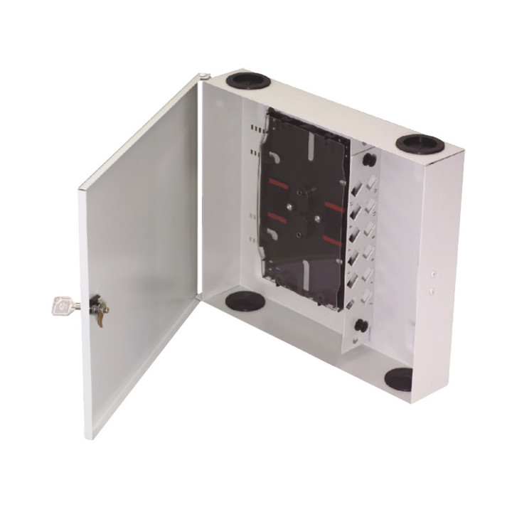 BOITIER FTTX PBO 12 PORTS POUR TRAV DE CLOISON SC SIMPLEX/LC DUPLEX