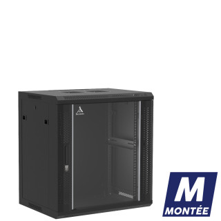 COFFRET MURAL MONTE PORTE VERRE 12U 600X450X635 LIGNE 100 (71238)