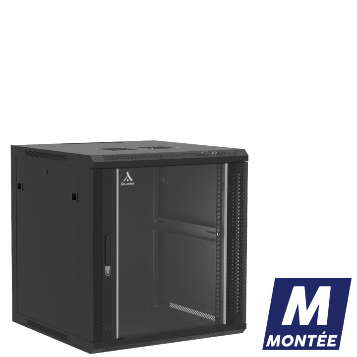 COFFRET MURAL MONTE PORTE VERRE 12U 600X600X635 LIGNE 100 (71239)