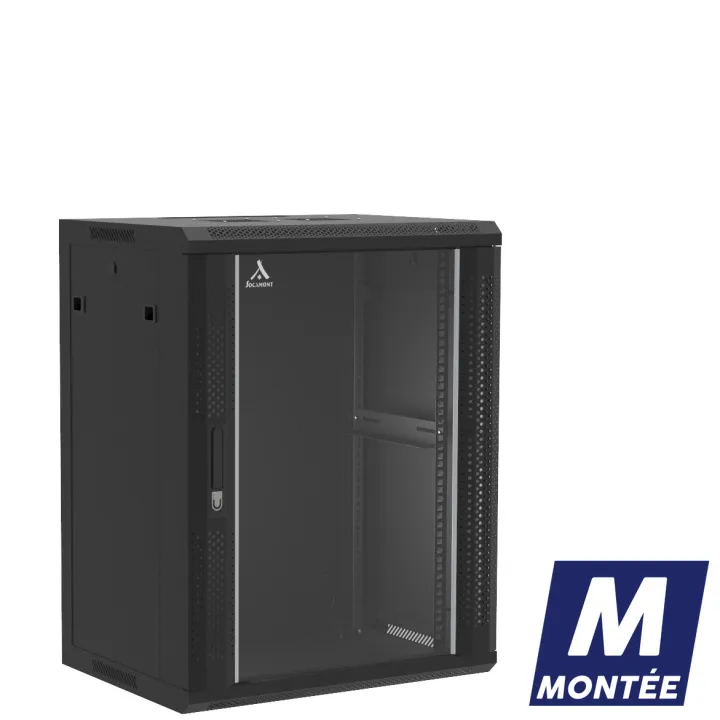 Coffret Mural Monte Porte Verre 15U 600X450X769 Ligne 100 (71240)
