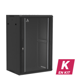 Coffret Mural En Kit Porte Verre 18U 600X450X901 Ligne 100
