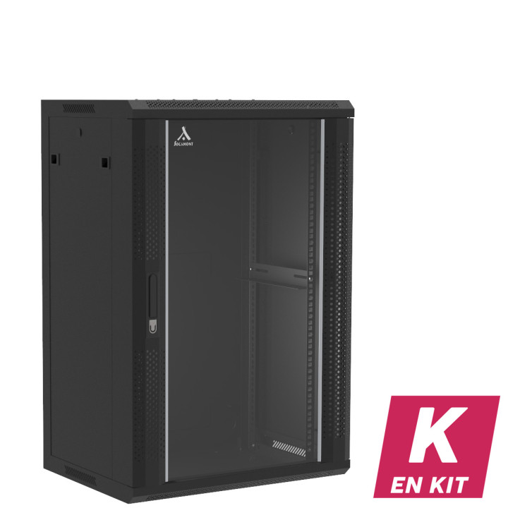 Coffret Mural En Kit Porte Verre 18U 600X450X901 Ligne 100