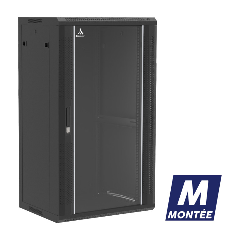 COFFRET MURAL MONTE PORTE VERRE 21U 600X450X1035 LIGNE 100 (71244)
