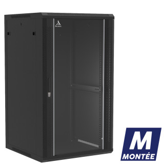 COFFRET MURAL MONTE PORTE VERRE 21U 600X600X1035 LIGNE 100 (71245)
