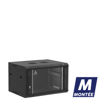 COFFRET MURAL MONTE PORTE VERRE 6U 600X450X368 LIGNE 100 (71234)