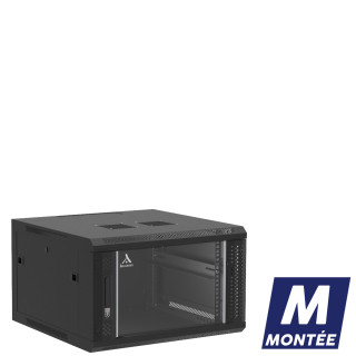 COFFRET MURAL MONTE PORTE VERRE 6U 600X600X368 LIGNE 100 (71235)