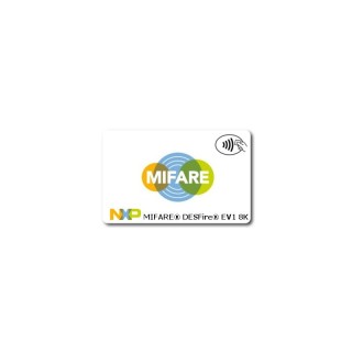 BADGE MIFARE DESFIRE EV2 8K NXP-13.56MHZ BLANC SANS NUMEROTATION(200)