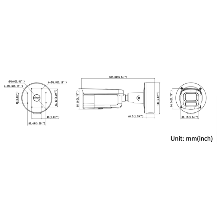 DS-2CD2647G3-LIZS2UY/SL(2.8-12mm) Bullet IP varifocale 4MP Colorvu Hybride, anti-corrosion, IR 60M