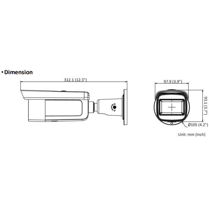 DS-2CD2623G2-IZS(2.8-12mm) Bullet IP varicocale 2MP Acusense, IR 60M
