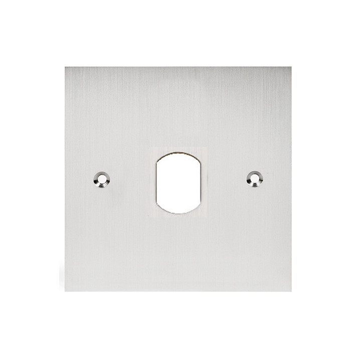 Façade inox percée diamètre 25 mm pour lecteur VIGK+ pour fixation sur pot 67 mm