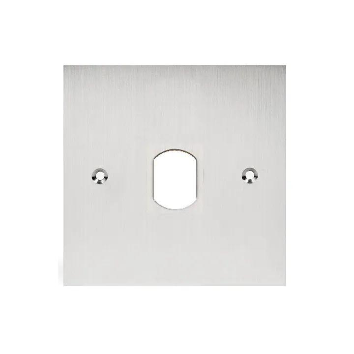 Façade Inox Percée Diamètre 25 Mm Pour Lecteur Vigk+ Pour Fixation Sur Pot 67 Mm