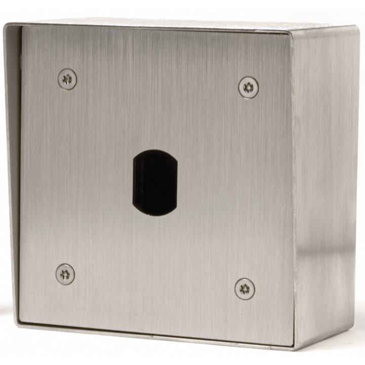 Boîtier inox saillie, avec perçage au diamètre 25 mm pour lecteur VIGIK+